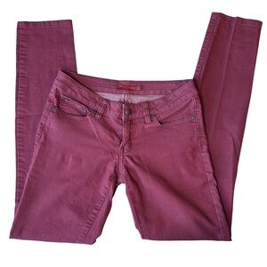 Prana Red Skinny Jeans Women Stretch Denim Outdoor Casual Y2K